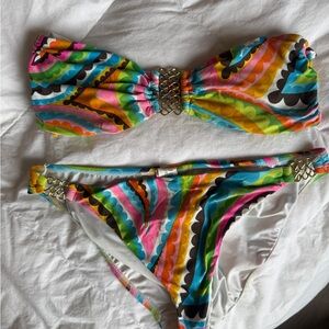 Trina Turk Paisley Strapless Bikini Set
